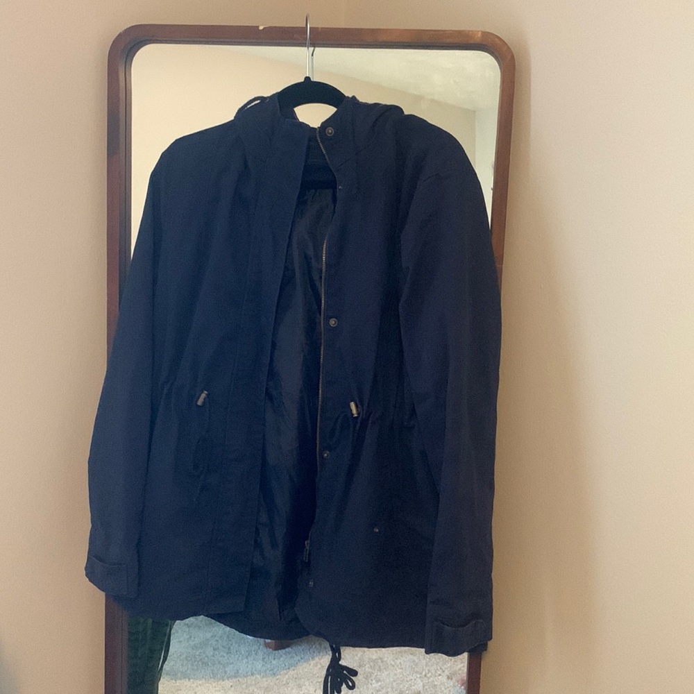 Navy Blue Trench Coat.